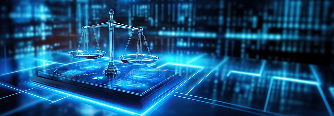 a digital law scale within a digital environment