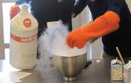 Using liquid nitrogen to make ice cream