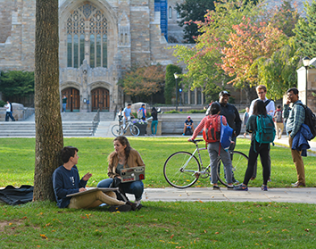 images of students in the yale campus