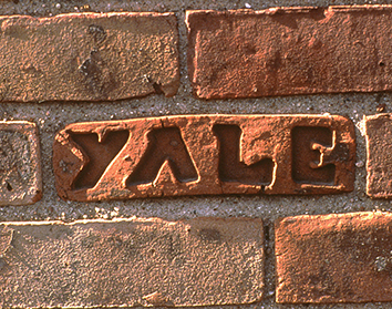 yale etched in brick